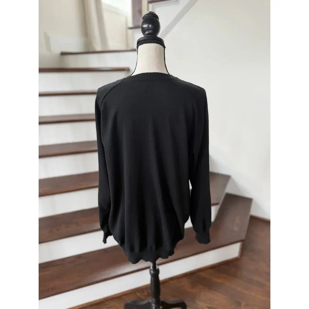 Universal Standard Black Knit Long Sleeve Crewneck Sweater
